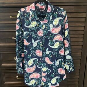 Cute Talbots gauzy, lightweight button up shirt